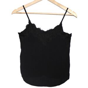 Womens Abercrombie & Fitch Tank Top Black Spaghetti Lace Camisole Size XXS